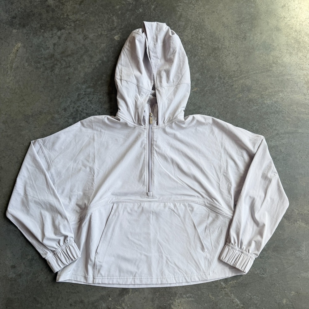 Lululemon All Day Breeze Pullover Hoodie Womens 2 Pink Half Zip Windbreaker